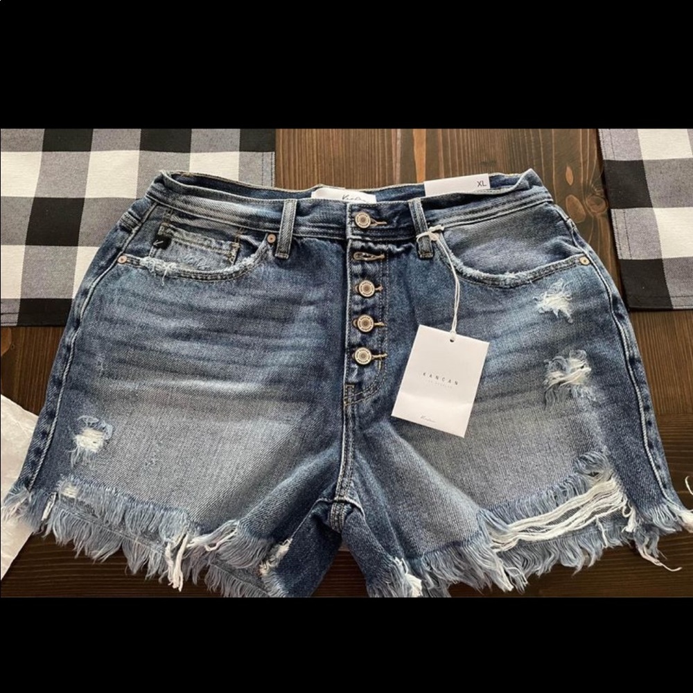 KanCan Distressed Jean Shorts